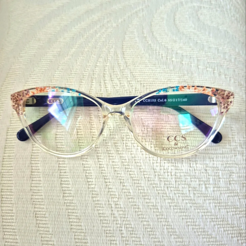 Coco Song Women's Eyeglasses CCS103 Clear Full Rim Col. 6 55/17/140 NEW